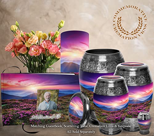 Heaven on Earth Keepsake Urns for Human Ashes with Velvet Gift Box for Cremation Keepsakes for Ashes - Small Cremation Urn and Small Keepsake Urn Set of 4 - color: Heaven on Earth