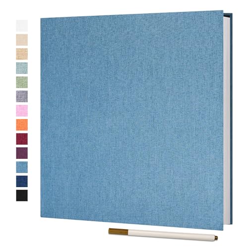 Vienrose Large Photo Album Self Adhesive for 4x6 5x7 8x10 Pictures Scrapbook Album DIY Scrap Book 40 Sticky Pages with A Metallic Pen | Scrapbook Album, 20 Sheets, 4x6 5x7 8x10 Photos, Metallic Pen, DIY Memory Book, Travel Photos, Birthday Gift - color: S