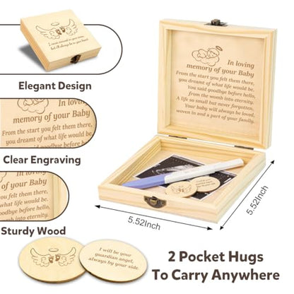 Miscarriage Gifts for Mothers Dad Miscarriage Memorial Wooden Box Loss of Baby Sympathy Keepsake Gifts Baby Loss Memorial Gift Bereavement Gift for Loss of Child