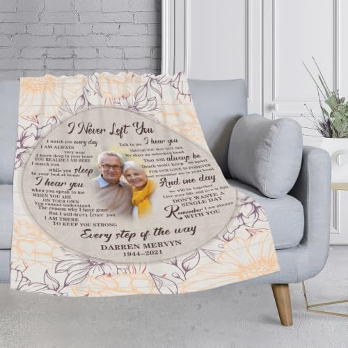Personalized Memorial Blanket for Loss of Loved Dad Mom Husband Wife - color: Memorial Blanket 06