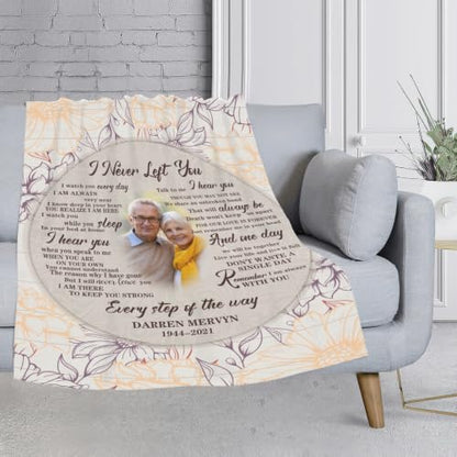 Personalized Memorial Blanket for Loss of Loved Dad Mom Husband Wife - color: Memorial Blanket 06
