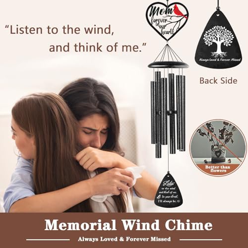 VENBEEL Sympathy Gifts for Loss of Mom, Memorial Wind Chimes for Loss of Mother, Condolence Bereavement Remembrance Gift in Memory of Mom