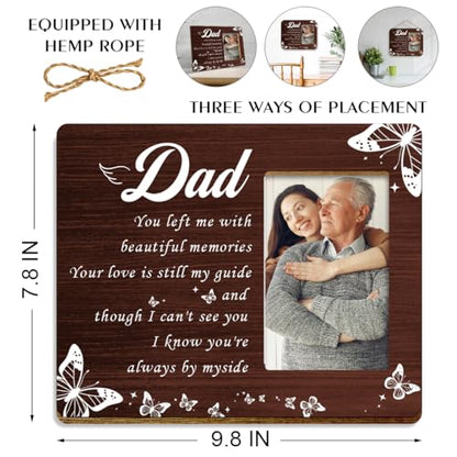 JANLAN Memorial Gifts for Loss of Dad,Father Memorial Picture Frame,Bereavement Gift,Sympathy Gifts for Loss of Daddy,Dad I Know You're Always by Myside Photo Frame - style: Loss of Dad-3