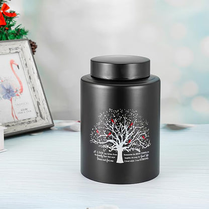 Photo Customized Medium Cremation Urn for Adult Ashes - 7.3 Inch Decorative Stainless Steel Urn, Holds Up to 140 lbs, Life Tree Design, Memorial Keepsake for Human Ashes - size: Medium-Custom