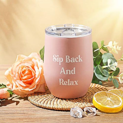 Self Care Gift Basket for Women Pink 7 Piece Set | Soft flannel blanket, silk sleep mask, socks, shower cap, tumbler & gift card. Perfect get well soon, birthday, or mom gifts - color: Pink