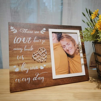 4x6 Solid Wood Memorial Picture Frames, In Memory of Loved One Gifts Photo Frame, Sympathy Gifts for Loss of Loved One, Wood Remembrance Picture Frame for 4x6 Photo
