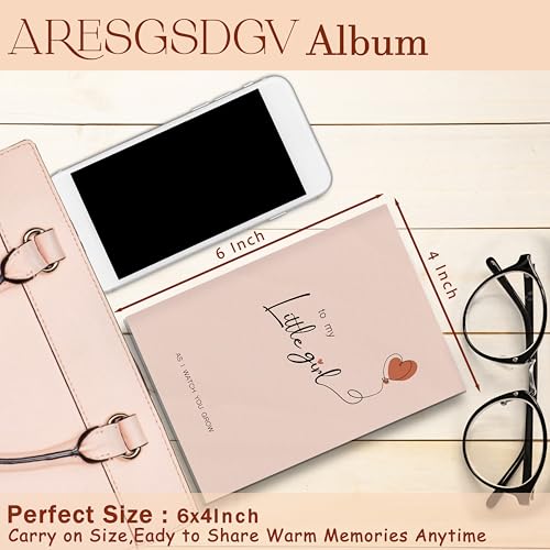 Baby Girl Photo Album 4x6 18 Pockets Photos, First Birthday Gifts for Girls, to My Little Girl Small Mini Photo Album Hold 36 Pictures Book for Baby Shower Newborn Family - color: Little Girl