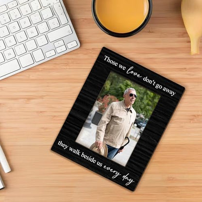 Memorial Gifts Picture Frame 5x7, Memorial Photo Frame, Sympathy Bereavement Gifts for Loss of Loved One, Those We Love Don't Go Away Wooden Picture Photo Frames for Desk Home Room Decor