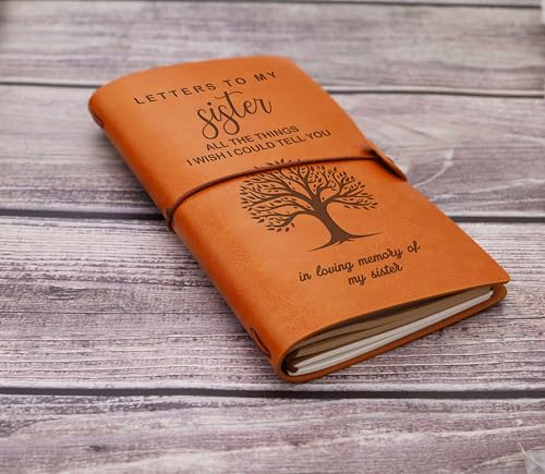 ZVMIS Sister Memorial Remembrance Gift-Bereavement Gift-Refillable Travel Photo Diary Journal-Sympathy Presents for Loss of Loved One-Letters To My Sistetr,All The Things-In Loving Memory - style: Style34-1-letters to my sister