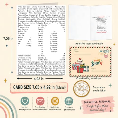 40th Birthday Card, 40th Birthday Cards for Women Men with Seal and Envelope, 40 Birthdayy Cards for Him Her Mom Dad Friend Sister Brother Husband Wife - color: 40th