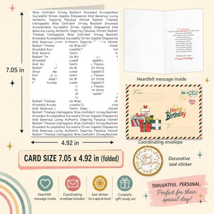 40th Birthday Card, 40th Birthday Cards for Women Men with Seal and Envelope, 40 Birthdayy Cards for Him Her Mom Dad Friend Sister Brother Husband Wife - color: 40th