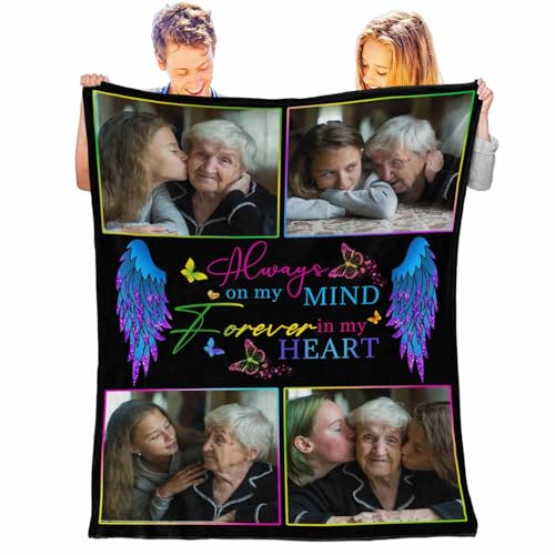 Personalized Memorial Blanket with Pictures, Custom Collage Blanket Make a Customized Throw Blanket for Kids/Adults/Family, Souvenir, Gift, Multi sizes - color: Color 11