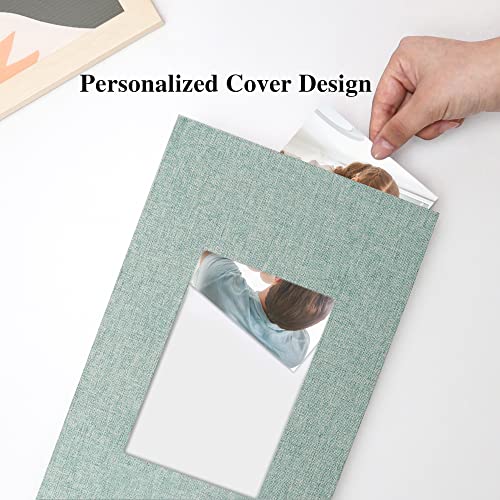 Vienrose 4x6 Photo Album,300 Pockets,Linen Cover with Window,Green | Linen Hardcover, Slip In Photo Book, Family Memory Album, Travel Keepsake - color: Green, size: 300 Pocket