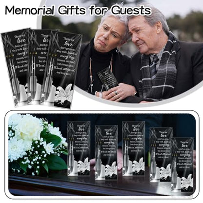 Sayglossy 60 Set Memorial Funeral Favor for Guest Thank You Set,Black - color: Black