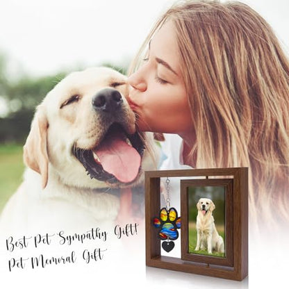 Dog Memorial Picture Frame, 4x6 Wooden Frame, Pet Loss Gift, Paw - color: Paw Shape