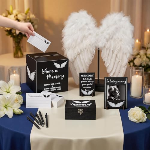 Gilprop 113 Pcs Celebration of Life Share a Memory Cards Set, Angel - style: Angel