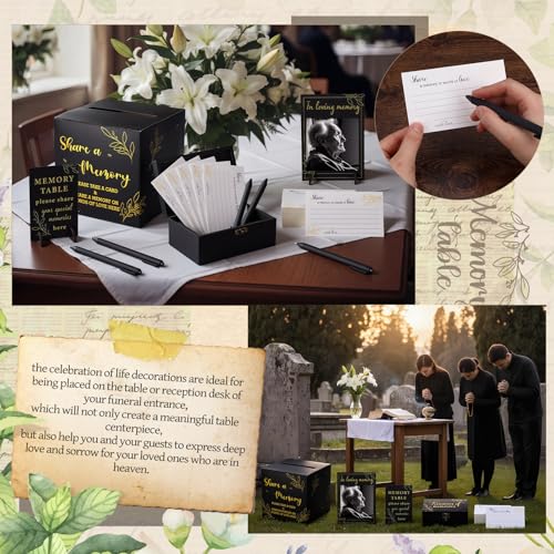 Gilprop 113 Pcs Celebration of Life Share a Memory Cards Set, Elegant - style: Elegant