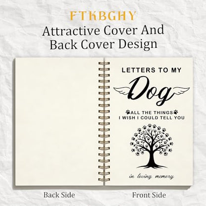 FTKBGHY Loss of Dog Sympathy Gift Grief Journal Notebook, Memorial Notebooks Gifts for Loss of Dogs, Pet Remembrance Bereavement Gift, Letters to My Dog Journal, 5.5x8.3 Inch - color: Colour-14