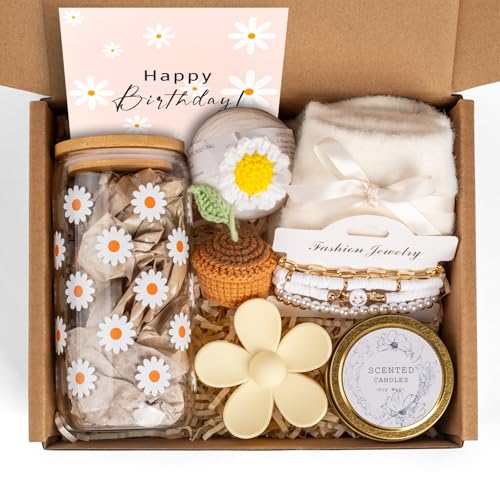 Birthday Gifts for Women, Self Care Gifts Baskets Care Package for Women, Happy Birthday Gifts for Teen Girls, Her, Mom, Sister, Best Friend, Wife, Girlfriend, Coworker - color: Yellow