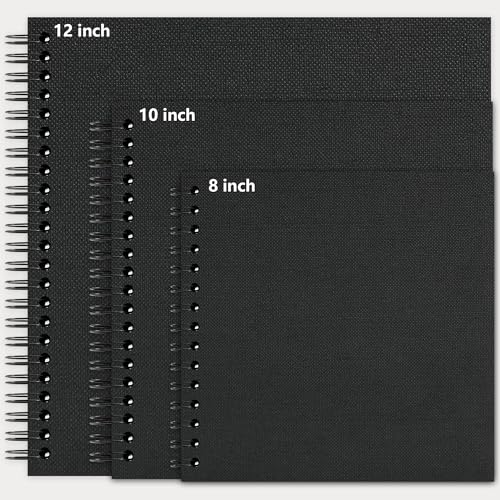 Vienrose Scrapbook Album,40 Pages,10x10 Inch,Tulip Black | Blank Thick Kraft Paper,DIY Scrapbooking Supplies – Wedding,Travel,Family,Baby,Holiday Gifts - color: Black, size: 10×10 Inch 40 Pages