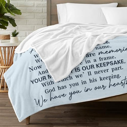 Custom Memorial Blanket with Picture Personalized Sympathy Remembrance Condolences Bereavement Gifts Sympathy Gifts for Loss of Loved One Mother Dad Grandma Grandpa Sister Daughter Friend - color: Design12