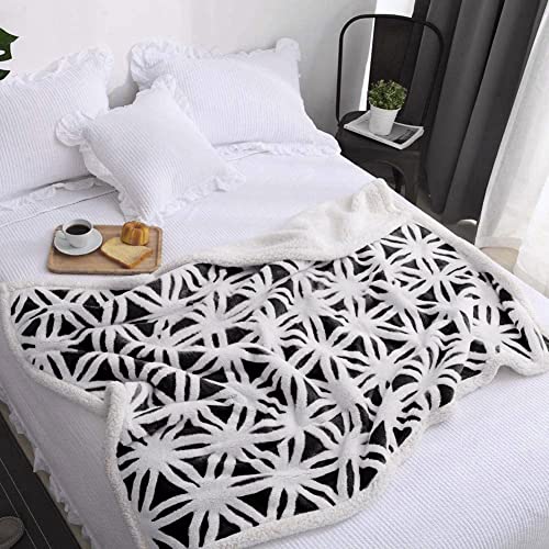LOMAO Sherpa Fleece Blanket Fuzzy Soft Throw Blanket Dual Sided Blanket for Couch Sofa Bed (Black, 60''x80'') - color: Black, size: 60''x80''