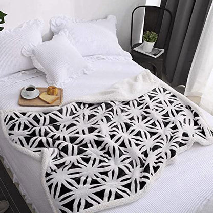 LOMAO Sherpa Fleece Blanket Fuzzy Soft Throw Blanket Dual Sided Blanket for Couch Sofa Bed (Black, 60''x80'') - color: Black, size: 60''x80''