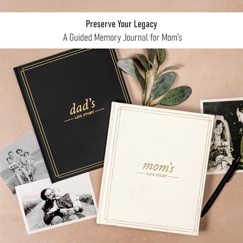 Duncan & Stone Mom Tell Me Your Story Journal, Linen Life Book, 85pg | Guided prompts & family tree for Mom to write her life story; a linen 85-page keepsake gift for mother from the kids - style: Your Story Mom