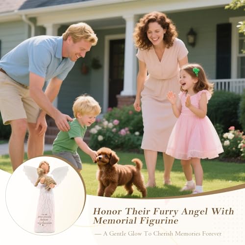 BEARAE Dog Memorial Gifts for Loss of Dog, Pet Loss Sympathy Gift, Pet Remembrance Bereavement Figurine Gifts - Brown Puppy
