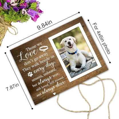 Memorial Picture Frame, Pet Picture Frame, Sympathy Gifts for Loss of Loved Pet, Bereavement Gifts for Loss of Dog, Dog Remembrance Photo Frame or Memorial Gift, Fits 4 x 6 In Photo
