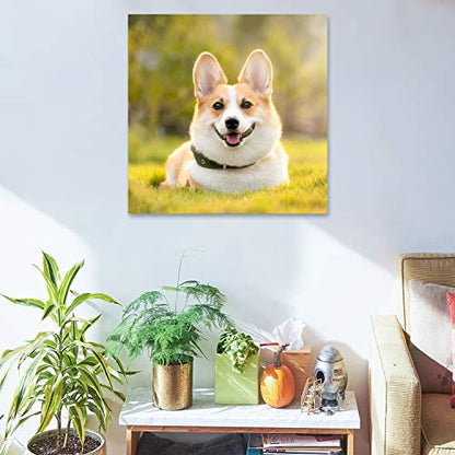 Personalized Photo to Canvas Print - Canvas Prints With Your Photos on Custom Wall Art for Bedroom, Living Room, Wedding Baby Pet Family Picture Framed Wall Art (8" W x 8" H) - size: 8"L x 8"W