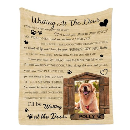 Ship Next Day, Customized Pet Memorial Gifts, Custom Dog Blanket with Picture Name, Personalized Pet Memorial Photo Blanket, Loss of Pet Sympathy Gift, Dog Passing Away Bereavement Gifts - color: Dog Blanket 5