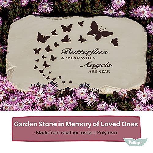 Memorial Stones for Loved Ones Outside - Memorial Garden Stones in Memory of Loved Ones Lost, Pet Memorial Stone, Garden Remembrance Stones - 10.5 x 7 x 0.5 inches, Waterproof Resin