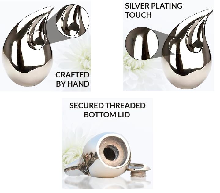 Small Urns for Human Ashes Keepsake Adult Male Female, Mini Cremation Urns - color: Silver, size: 1 Pcs Small