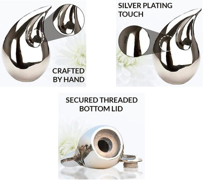 Small Urns for Human Ashes Keepsake Adult Male Female, Mini Cremation Urns - color: Silver, size: 1 Pcs Small