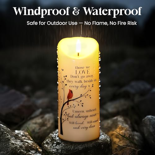 LED Flameless Memorial Candle with Remote, Sympathy Gift for Loss of Loved