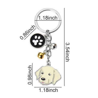 Cute Pet Dog Keychain Gifts for Women Men BFF Birthday Gifts for Best Friends Dog Loss Sympathy Gift for Pet Owners Dogs Claw Memorial Gift for Dogs Lovers Gold Labrador Retriever Keychain