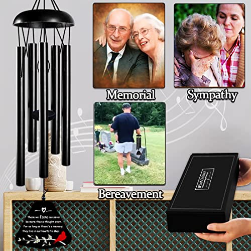 Sympathy Wind Chimes for Loss of Loved One, 30'' Cardinal Wind Chimes for Outside, Bereavement Gift in Memory of Loved One, Memorial Gifts for Loss of Mother Father Condolence Remembrance