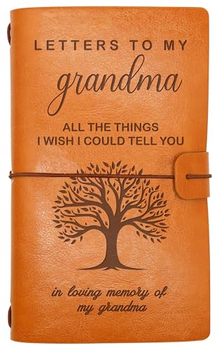 ZVMIS Grandma Memorial Remembrance Gift-Bereavement Gift-Refillable Travel Photo Diary Journal-Sympathy Presents for Loss of Loved One-Letters To My Grandma,All The Things-In Loving Memory - style: Style34-8-letters to my grandma