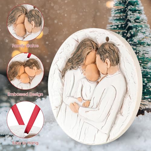 Christmas Ornaments 3D Our First Christmas As A Family of Three Ornament Xmas Tree Decoration - Baby First Christmas Ornaments 2026 - Best Parents and Kids Gift for Wife, Husbands, Her, Him - style: Family of 3