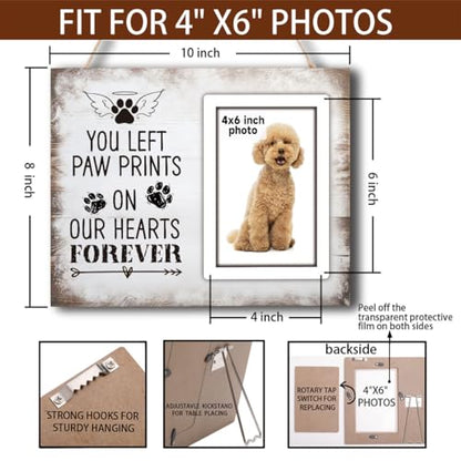 Memorial Pet Picture Frame Sympathy Gifts for Loss of Loved Pet, Bereavement Gifts for Loss of Dog, Cat memorial gifts for loss of Cat, Remembrance Picture Frame or Memorial Gift Fits 4 x 6 In Photo