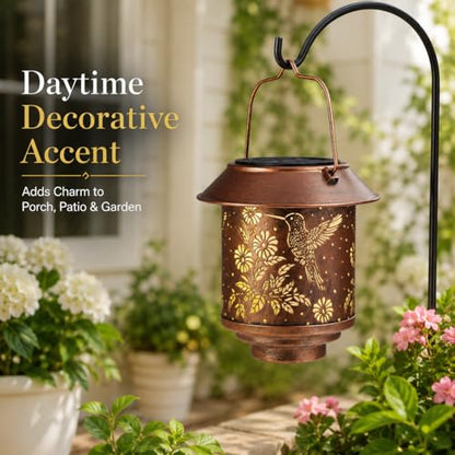2 Pack Solar Hummingbirds Lantern Outdoor Hanging, Gifts for Women Mom - color: c-Hummingbird-2PC