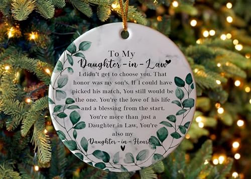 to My Daughter-in-Law Christmas Ornament from Mother in Law, Daughter in Law Gifts Xmas Tree Hanging Ornament, Christmas Keepsake - color: Daughter in Law