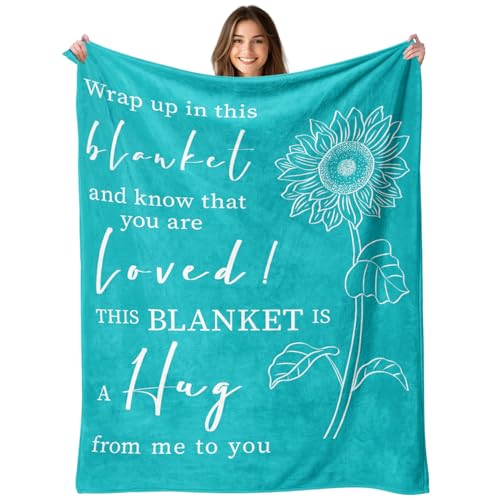 Get Well Gifts for Women After Surgery, Comfort Chemo Blanket, 60"x80" | Hug Healing Gifts, Get Well Soon Throw, Cancer Care Gift, Inspirational Feel Better Gift for Her, Sister, Friend or Coworker - color: Green, size: 60"x80"
