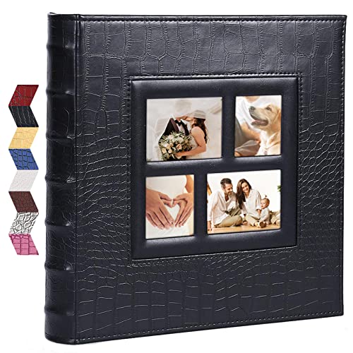 Vienrose Photo Album for 600 4x6 Photos, Black, Faux Leather Cover, Acid-Free, PVC-Free, 14 x 13 x 2 Inches - color: Black, size: 600 Pockets