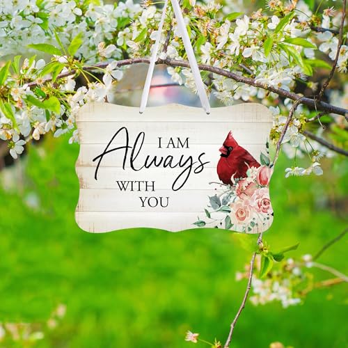 LifeSong Milestones Memorial Wall Hanging Signs Bereavement Keepsake Condolence Funeral Gift For Loss of Loved One 8x12 (I Am Always With You (White)) - color: I Am Always With You (White)