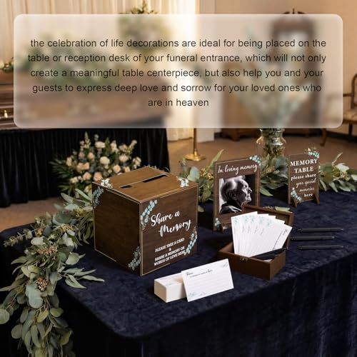 Gilprop 113 Pcs Celebration of Life Share a Memory Cards Set, Greenery - style: Greenery