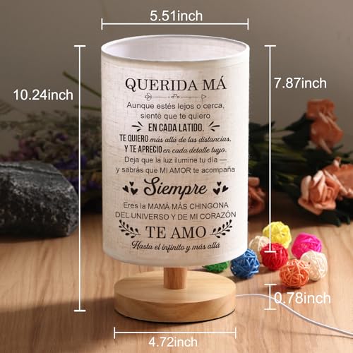 WSYEAR Mom Gifts in Spanish, Regalos para Mujer Table Lamp, Mom Birthday Gifts, Mother Gifts in Spanish from Daughter Son, Regalos De Navidad para Mujer - color: Spanish Mom