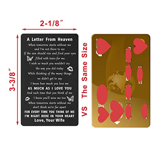 ENGZHI Loss of Wife Sympathy Gifts for Men - A Letter from Heaven Card - style: Memorial Wife