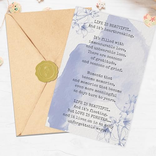 IDU Sympathy Card,Sympathy Cards Gifts for Loss of Loved One,Condolences Cards with Envelopes,Bereavement Card for Friend Family Coworker Neighbor - style: ZN394